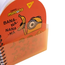 Блокнот В6+ 100арк., крапка, подв. cпіраль з пласт. кишенею "Minions", 151793 YES