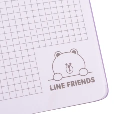 Зошит для записів А4 40арк., клітинка, обкл. з висічкою "Line Friends", 681843 YES