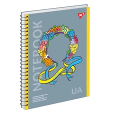 Зошит для записів А4 80арк. кліт., од.спіраль, "Notebook UA" 151977 YES