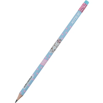 Олівець графітний з гумкою Studio Pets, 36шт., туба SP24-056 Kite