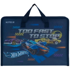 Папка-портфель на блискавці, 1 відділ., A4, Hot Wheels HW24-202 Kite