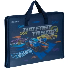 Папка-портфель на блискавці, 1 відділ., A4, Hot Wheels HW24-202 Kite