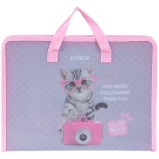 Папка-портфель на блискавці, 1 відділ., A4, Studio Pets SP24-202 Kite