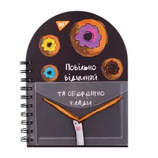 Блокнот В6+ 100арк., крапка, подв. cпіраль з пласт. кишенею 