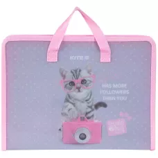 Папка-портфель на блискавці, 1 відділ., A4, Studio Pets SP24-202 Kite