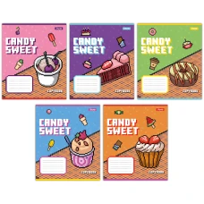 Зошит А5/12 арк коса 1В Candy sweet, 767201