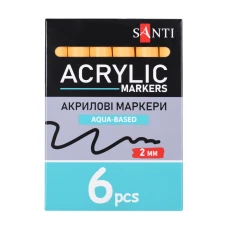 Маркер акриловий SANTI SAC-02, медовий, 2 мм. 391031