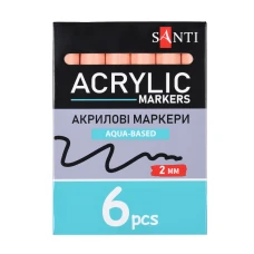 Маркер акриловий SANTI SAC-05, цегляний, 2 мм. 391034