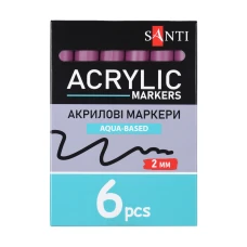 Маркер акриловий SANTI SAC-12, сливовий, 2 мм. 391041