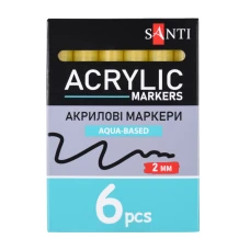 Маркер акриловий SANTI SAC-25, золото, 2 мм. 391054