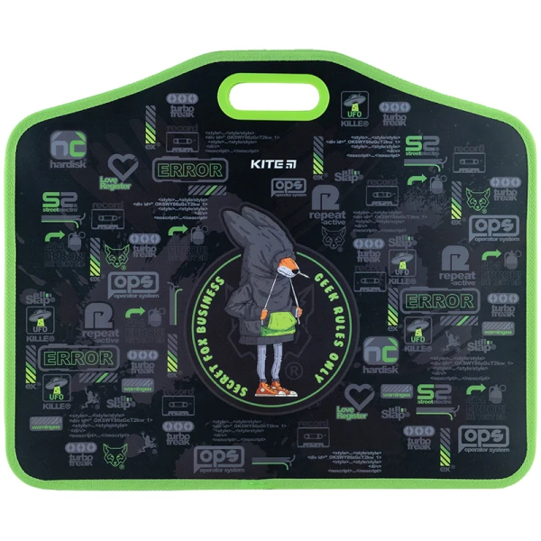 Портфель на липучках, 1 відділ., A3 Fox Rules K24-208-2 Kite