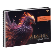 Альбом для малювання, А4 40 арк. 100г/м2, спіраль "Mystical animals" виб.гібрід.лак, 130574