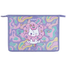 Папка на блискавці A4+, Kite Rainbow Catcorn K24-428-1