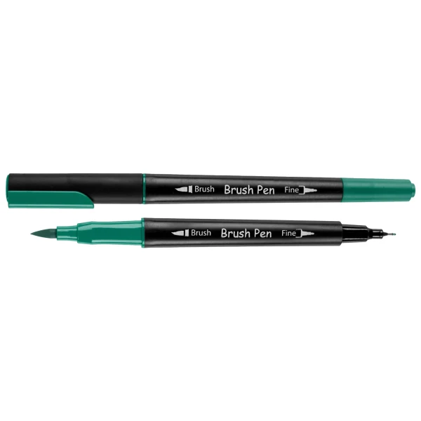 Маркер акварельний SANTI "Brush Pen" SW-20, аквамарин, двосторонній, 391020