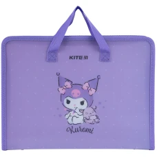 Папка-портфель на блискавці, 1 відділ., A4, Kuromi HK24-202 Kite