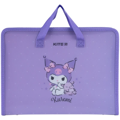 Папка-портфель на блискавці, 1 відділ., A4, Kuromi HK24-202 Kite