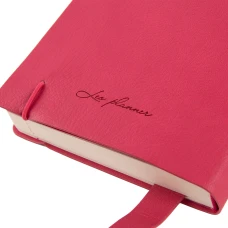 Діловий записник 12х20cм дата Leo Planner, "Monaco", м'який, 352 стор., рожевий, 252506