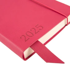 Діловий записник 12х20cм дата Leo Planner, "Monaco", м'який, 352 стор., рожевий, 252506