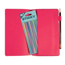 Діловий записник 12х20cм дата Leo Planner, "Monaco", м'який, 352 стор., рожевий, 252506