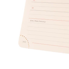 Діловий записник 12х20cм дата Leo Planner, "Monaco", м'який, 352 стор., рожевий, 252506