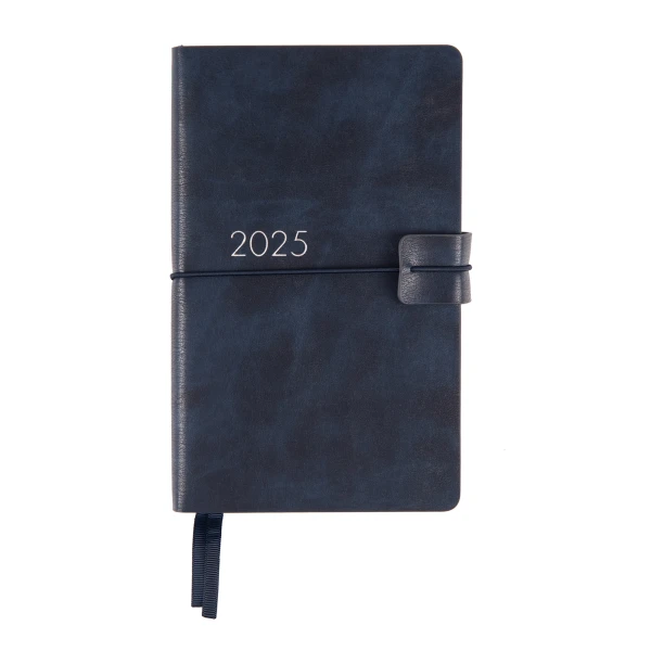 Діловий записник 12х20cм дата Leo Planner "Glory", м'який, 352стор., темно-синій, 252511