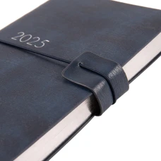 Діловий записник 12х20cм дата Leo Planner "Glory", м'який, 352стор., темно-синій, 252511