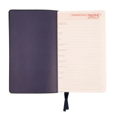 Діловий записник 12х20cм дата Leo Planner "Glory", м'який, 352стор., темно-синій, 252511