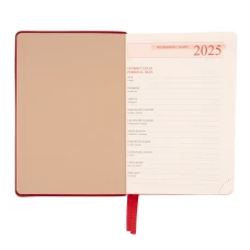 Діловий записник А5 дата Leo Planner "Aldento", інтегральний, 368 стор., червоний, 252537