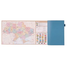 Діловий записник А5 дата Leo Planner "Binario", м'який, 368 стор., сизо-блакитний, 252542