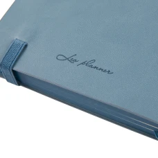 Діловий записник А5 дата Leo Planner "Binario", м'який, 368 стор., сизо-блакитний, 252542