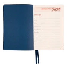 Діловий записник А5 дата Leo Planner "Boss", м'який, 368 стор., синій, 252513