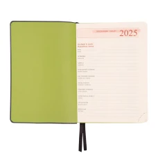 Діловий записник А5 дата Leo Planner "Infinity", м'який, 368 стор., темно-сірий, 252534