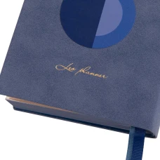 Діловий записник А6 дата Leo Planner "Apiro", м'який, 352 стор., синій, 252599