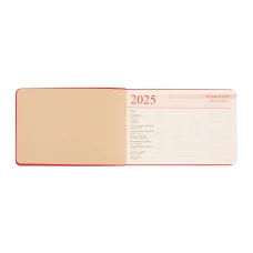 Діловий записник-щотижневик 10х15см дата Leo Planner "Monte", м'який, 128 стор., червоний, 252561