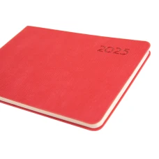 Діловий записник-щотижневик 10х15см дата Leo Planner "Monte", м'який, 128 стор., червоний, 252561