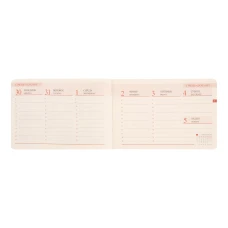Діловий записник-щотижневик 10х15см дата Leo Planner "Monte", м'який, 128 стор., червоний, 252561