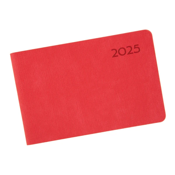 Діловий записник-щотижневик 10х15см дата Leo Planner "Monte", м'який, 128 стор., червоний, 252561