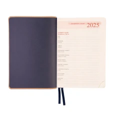Діловий записник А5 дата Leo Planner "Agenda", м'який, 368 стор., темно-синій, 252550
