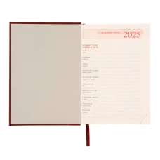 Діловий записник А5 дата Leo Planner "Persona", твердий, 368 стор., бордовий, 252528