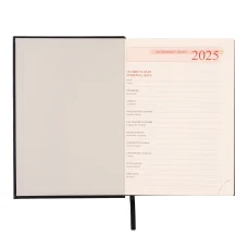 Діловий записник А5 дата Leo Planner "Persona", твердий, 368 стор., чорний, 252530