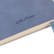 Діловий записник А5 дата Leo Planner "Agenda", м'який, 368 стор., сіро-блакитний, 252549
