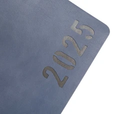 Діловий записник А5 дата Leo Planner "Agenda", м'який, 368 стор., сіро-блакитний, 252549
