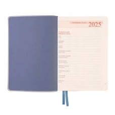 Діловий записник А5 дата Leo Planner "Agenda", м'який, 368 стор., сіро-блакитний, 252549