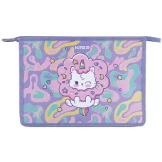 Папка на блискавці A4+, Kite Rainbow Catcorn K24-428-1