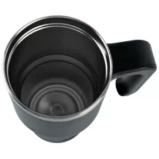 Термокружка з ручкою 600 мл, чорна, K24-1207-1 Kite
