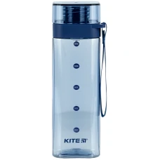 Пляшечка для води квадратна, 550 мл, блакитна, K24-1209-1 Kite