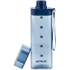 Пляшечка для води квадратна, 550 мл, блакитна, K24-1209-1 Kite