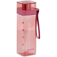 Пляшечка для води квадратна, 550 мл, рожева, K24-1209-3 Kite