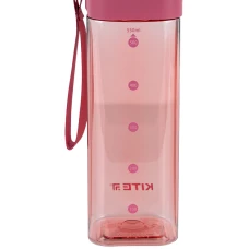 Пляшечка для води квадратна, 550 мл, рожева, K24-1209-3 Kite