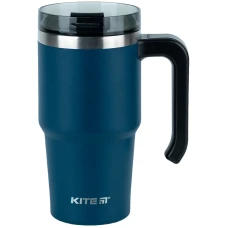 Термокружка з ручкою 600 мл, смарагдова K24-1207-2 Kite